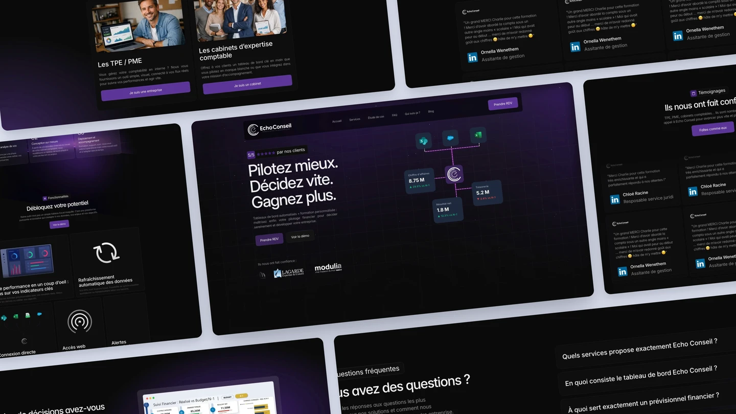 Aperçu du site Echo Conseil