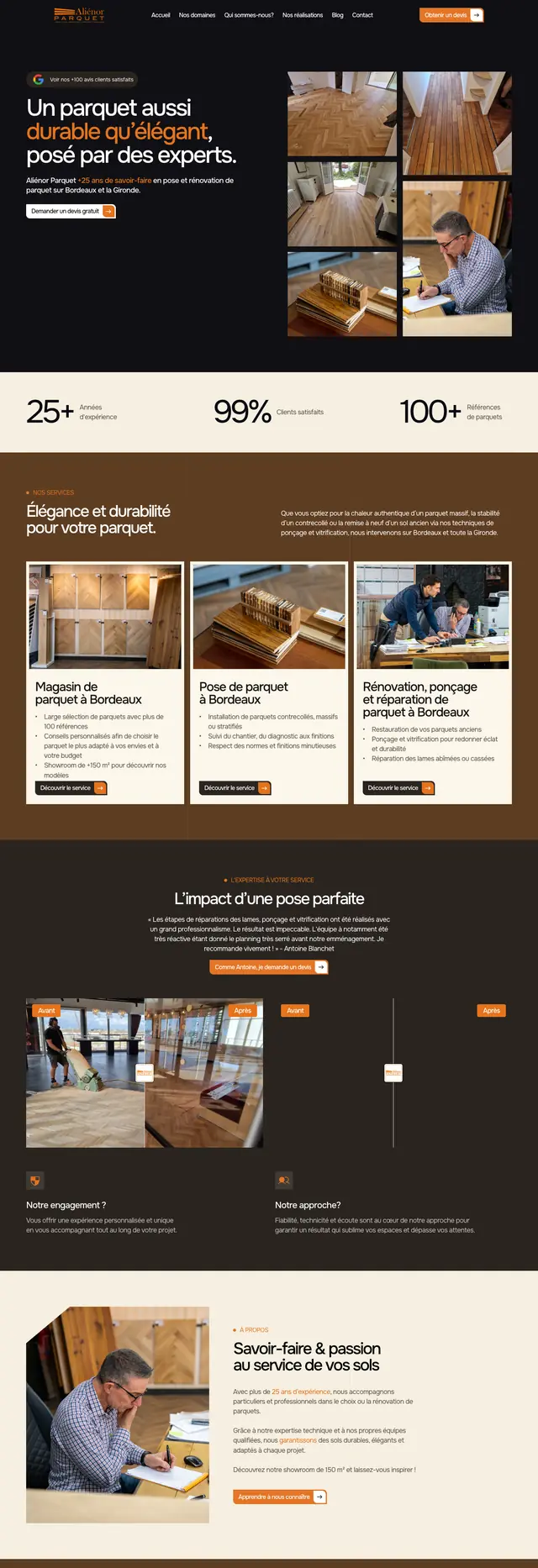 Accueil du site Aliénor Parquet.