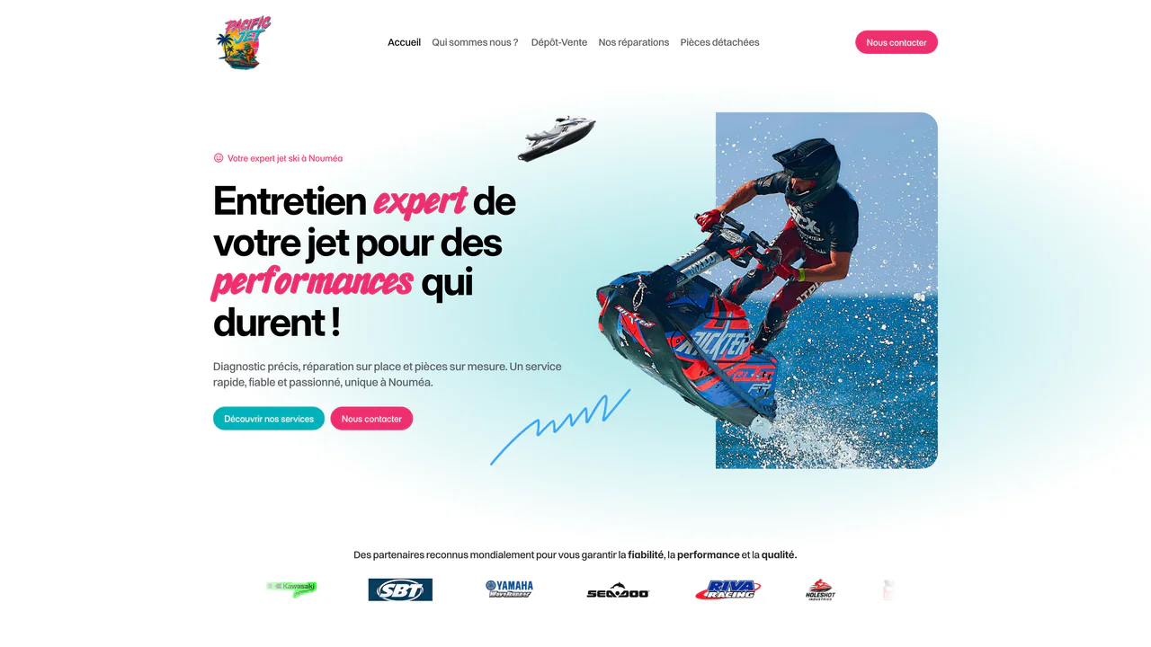 Hero du site Pacific Jet
