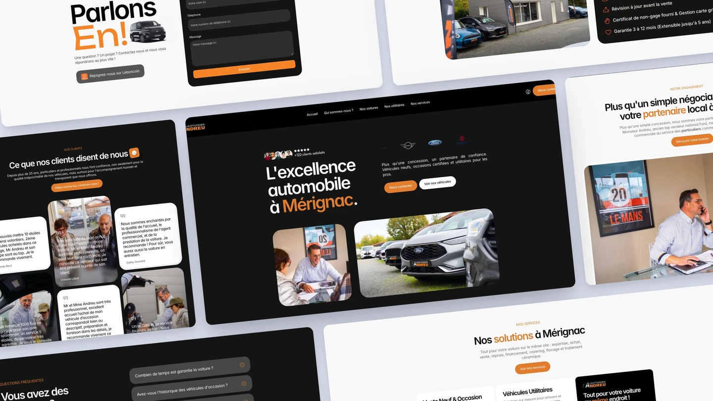 Aperçu du site Automobiles Andreu